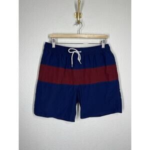 Five Four Color Block Swim Trunks Mens Large Navy Wine